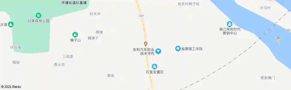 湘潭湘江学院(船形山社区)_公交站地图_湘潭公交_妙搜公交查询2025