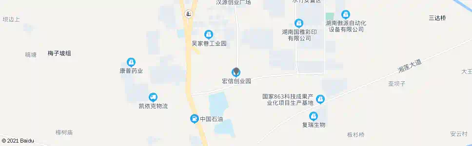 湘潭天易宏信创业园_公交站地图_湘潭公交_妙搜公交查询2025