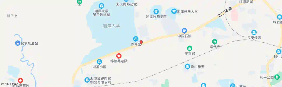 湘潭湘大新路口(二环线)_公交站地图_湘潭公交_妙搜公交查询2025