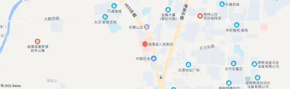 湘潭县人民医院(老县城)_公交站地图_湘潭公交_妙搜公交查询2025
