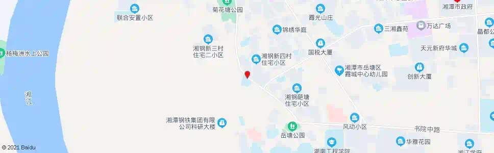 湘潭湘钢二中_公交站地图_湘潭公交_妙搜公交查询2025