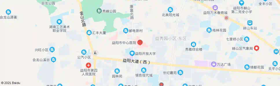 益阳中心医院后门_公交站地图_益阳公交_妙搜公交查询2025