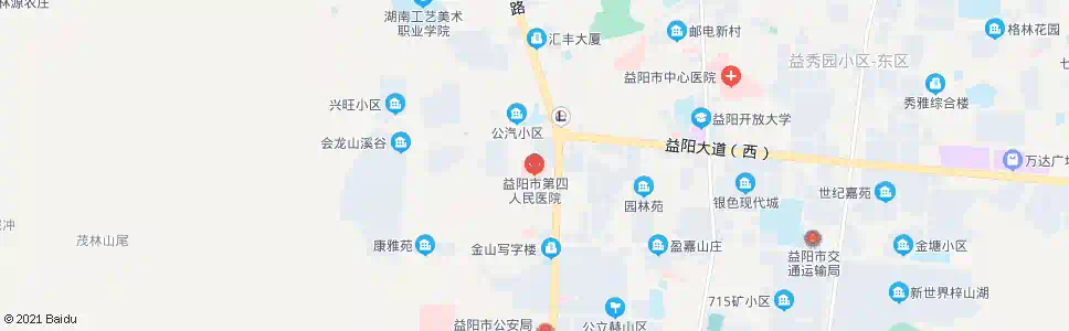 益阳四医院_公交站地图_益阳公交_妙搜公交查询2025