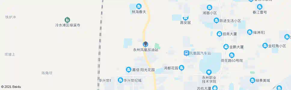 永州凤凰园加油站_公交站地图_永州公交_妙搜公交查询2025