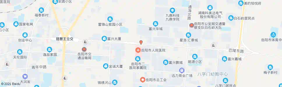 岳阳市二医院_公交站地图_岳阳公交_妙搜公交查询2025