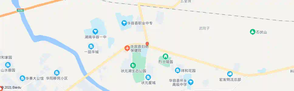 岳阳华容大道职高_公交站地图_岳阳公交_妙搜公交查询2025