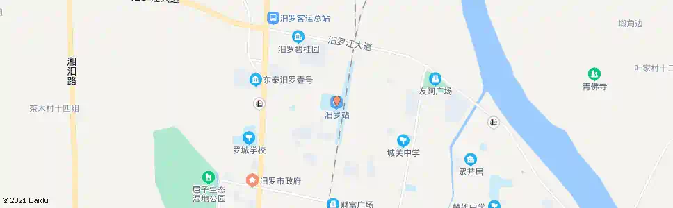 岳阳汨罗火车站(站前路)_公交站地图_岳阳公交_妙搜公交查询2025