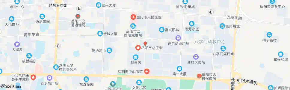 岳阳八字门大酒店_公交站地图_岳阳公交_妙搜公交查询2025