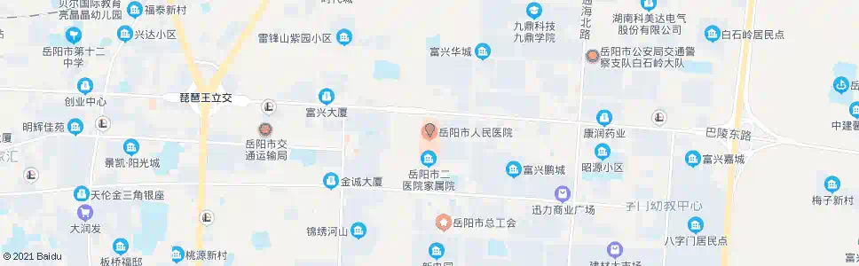 岳阳人民医院_公交站地图_岳阳公交_妙搜公交查询2025