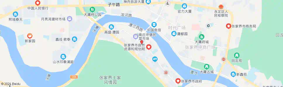 张家界南庄大市场_公交站地图_张家界公交_妙搜公交查询2025