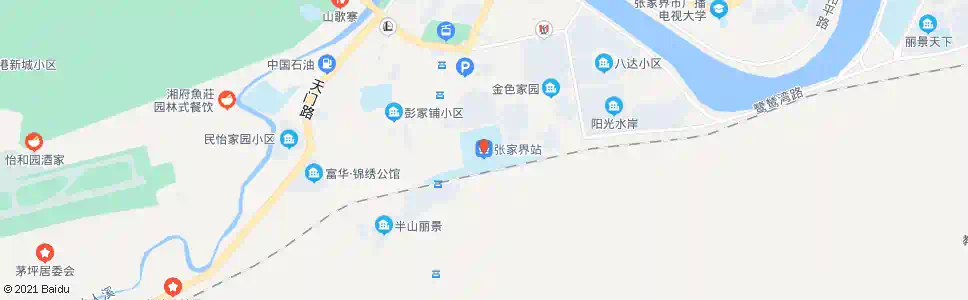张家界铁路医院_公交站地图_张家界公交_妙搜公交查询2025