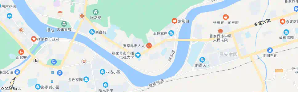 张家界市人大_公交站地图_张家界公交_妙搜公交查询2025