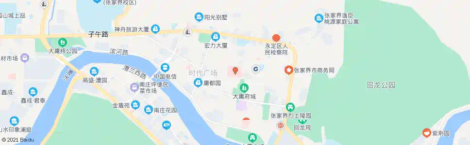 张家界人民医院_公交站地图_张家界公交_妙搜公交查询2025