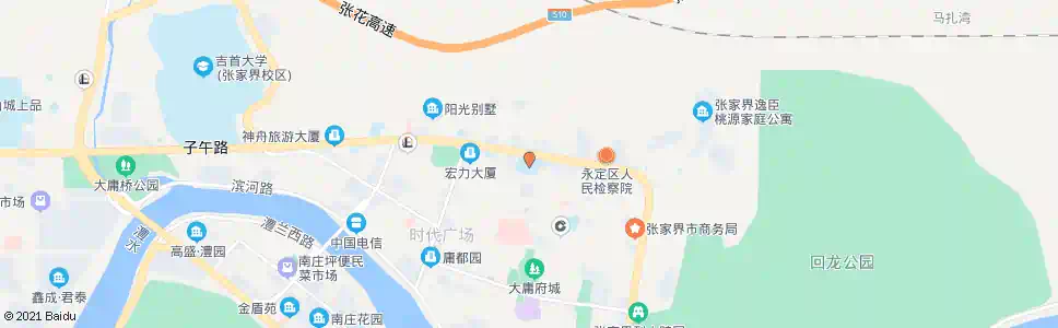 张家界澧滨小学_公交站地图_张家界公交_妙搜公交查询2025