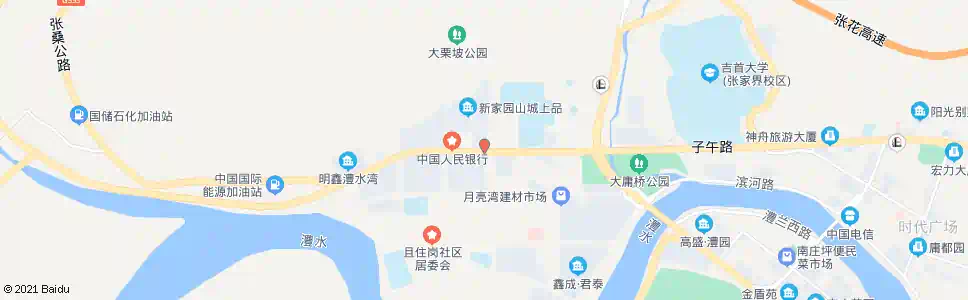 张家界人民银行_公交站地图_张家界公交_妙搜公交查询2025