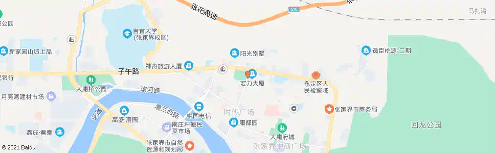 张家界紫舞公园_公交站地图_张家界公交_妙搜公交查询2025
