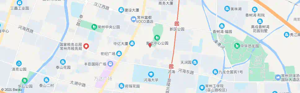 常州新区公园(南)_公交站地图_常州公交_妙搜公交查询2025