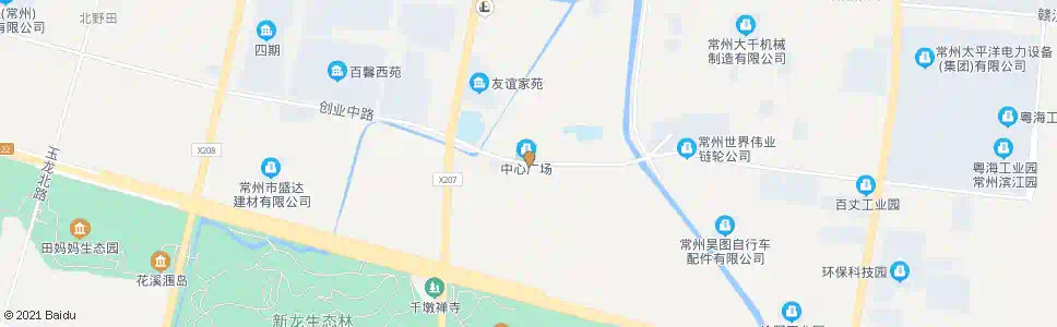 常州百丈中心广场_公交站地图_常州公交_妙搜公交查询2025