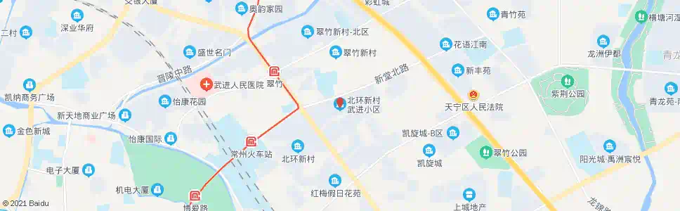 常州北环新村(武进医院)_公交站地图_常州公交_妙搜公交查询2025