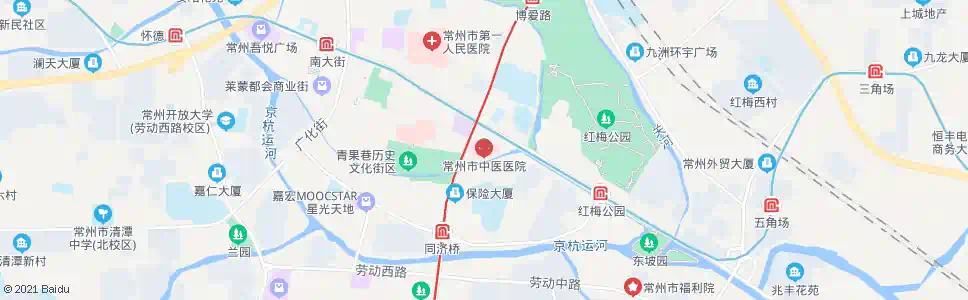 常州和平路延陵路(中医院)_公交站地图_常州公交_妙搜公交查询2025