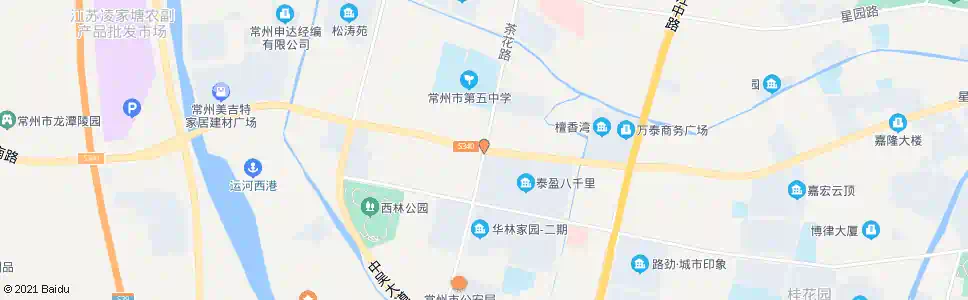 常州茶花路怀德路_公交站地图_常州公交_妙搜公交查询2025