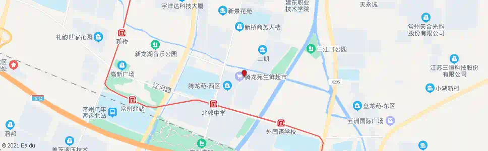 常州腾龙苑综合市场_公交站地图_常州公交_妙搜公交查询2025