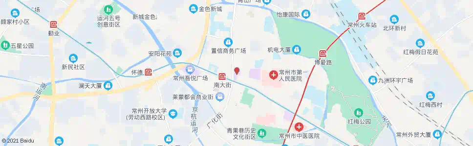 常州北大街(新世纪商城)_公交站地图_常州公交_妙搜公交查询2025