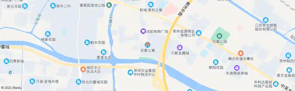 常州采菱公寓_公交站地图_常州公交_妙搜公交查询2025