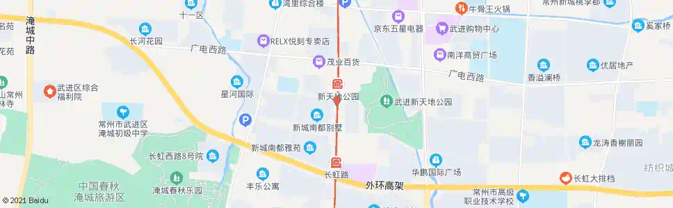 常州新天地广场_公交站地图_常州公交_妙搜公交查询2025