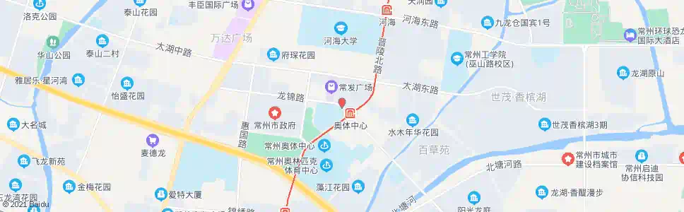 常州奥体中心北_公交站地图_常州公交_妙搜公交查询2025