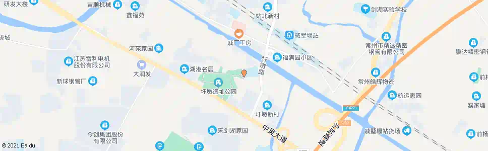 常州圩墩公园东_公交站地图_常州公交_妙搜公交查询2025