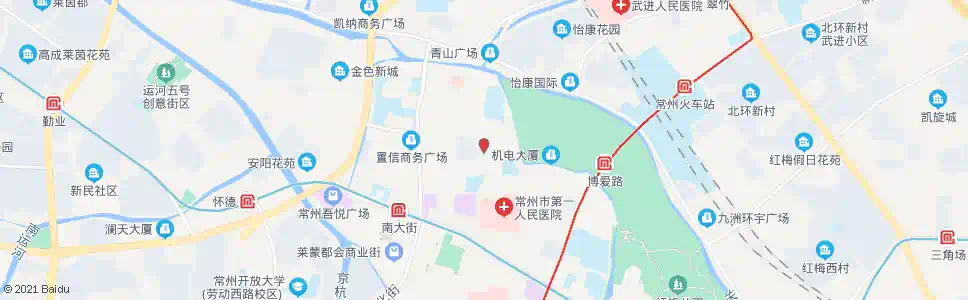 常州晋陵路博爱路(娑罗巷幼儿园)_公交站地图_常州公交_妙搜公交查询2025