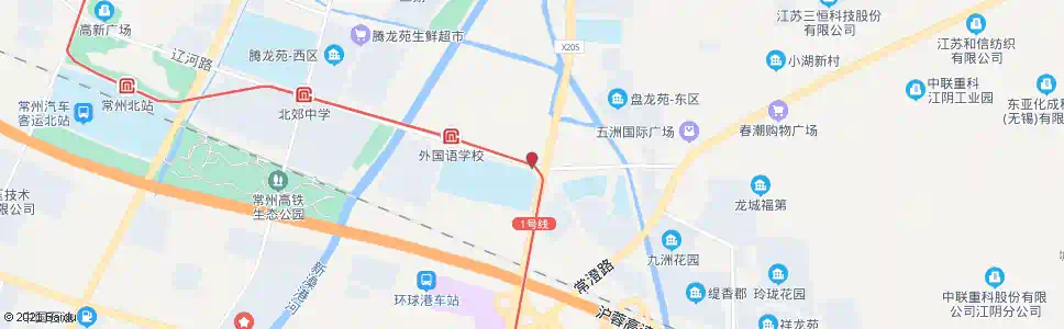 常州龙虎塘(通江路辽河路)_公交站地图_常州公交_妙搜公交查询2025