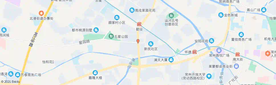 常州长江路星园路_公交站地图_常州公交_妙搜公交查询2025