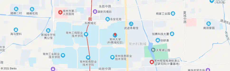 常州永安路滆湖路(常州大学武进校区)_公交站地图_常州公交_妙搜公交查询2025