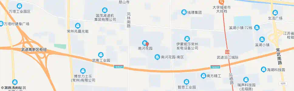 常州南河花园中心大道_公交站地图_常州公交_妙搜公交查询2025