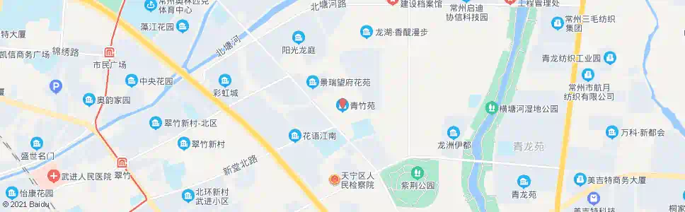 常州龙锦路新堂路(青竹苑)_公交站地图_常州公交_妙搜公交查询2025