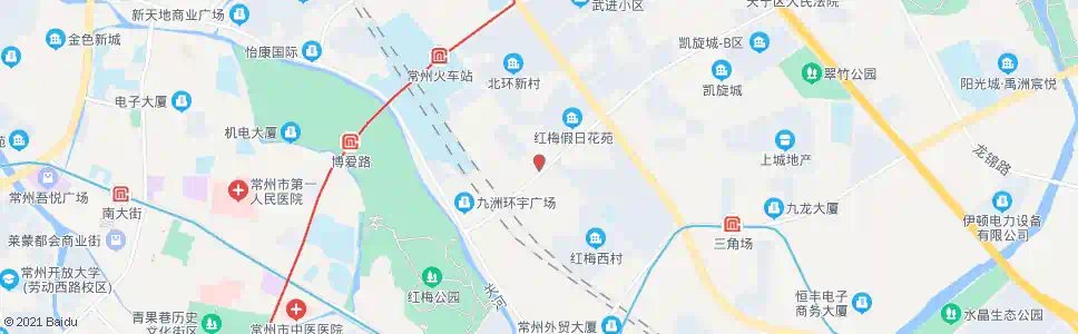 常州红梅街道西_公交站地图_常州公交_妙搜公交查询2025