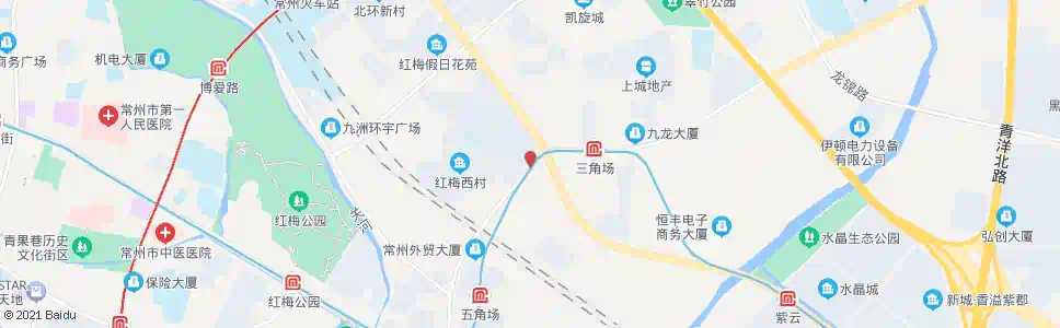 常州红梅新村_公交站地图_常州公交_妙搜公交查询2025