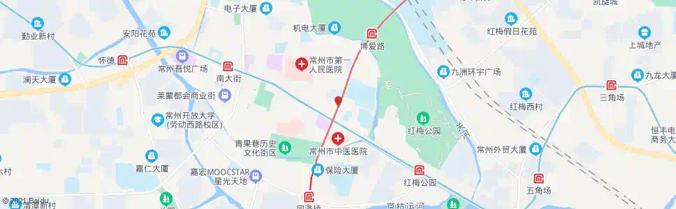 常州延陵路和平路(文化宫广场)_公交站地图_常州公交_妙搜公交查询2025