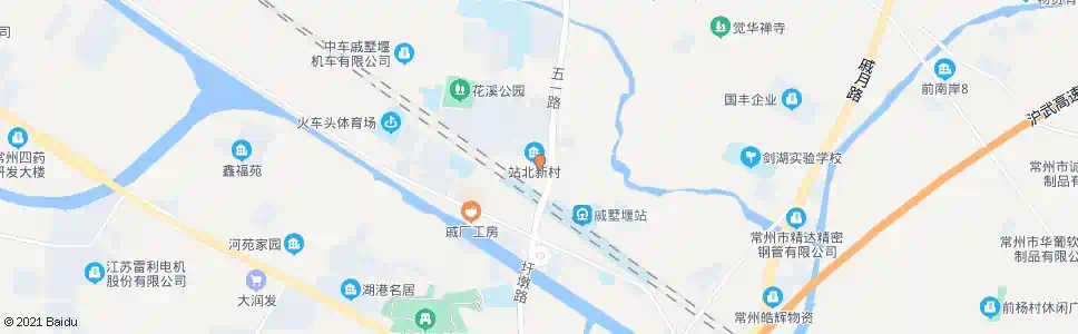 常州北建新村西_公交站地图_常州公交_妙搜公交查询2025
