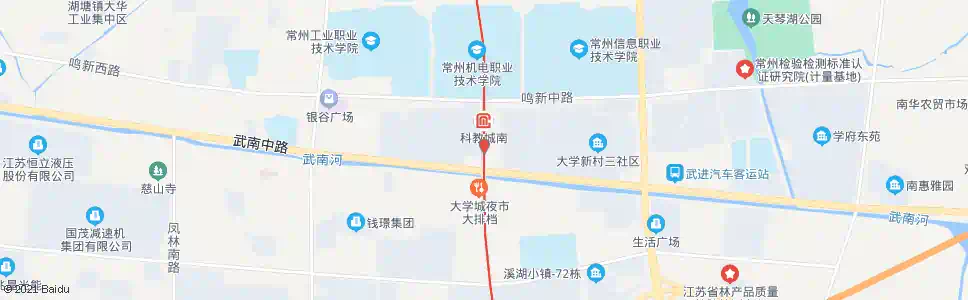 常州大学城(大学新村菜场)_公交站地图_常州公交_妙搜公交查询2025
