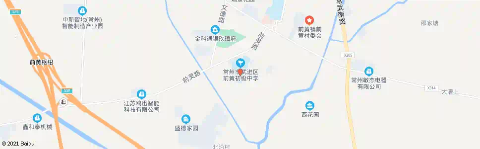 常州前黄小学_公交站地图_常州公交_妙搜公交查询2025