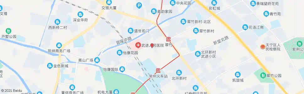 常州武进医院北_公交站地图_常州公交_妙搜公交查询2025