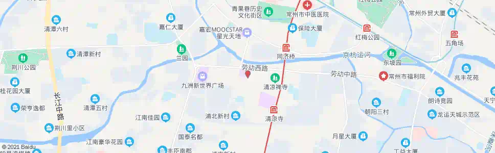 常州华海城市广场东_公交站地图_常州公交_妙搜公交查询2025