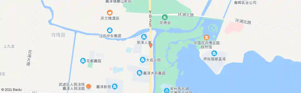 常州花博园西_公交站地图_常州公交_妙搜公交查询2025