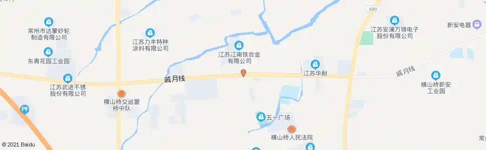 常州横山五一村北_公交站地图_常州公交_妙搜公交查询2025