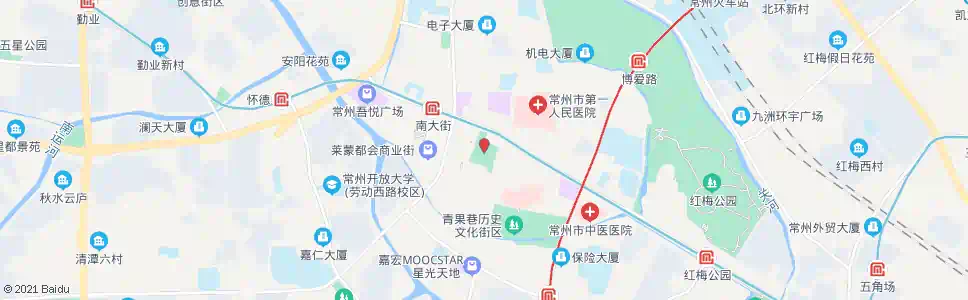 常州人民公园_公交站地图_常州公交_妙搜公交查询2025