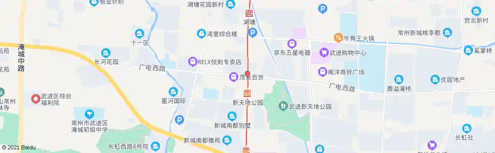 常州广电路花园街(西)_公交站地图_常州公交_妙搜公交查询2025