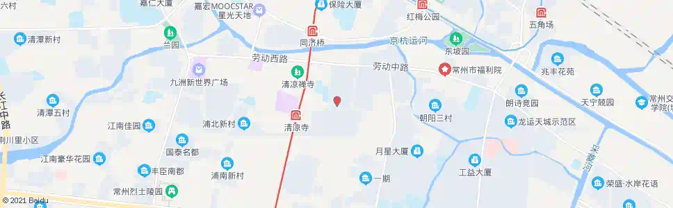 常州清凉寺(清凉东路和平路)_公交站地图_常州公交_妙搜公交查询2025